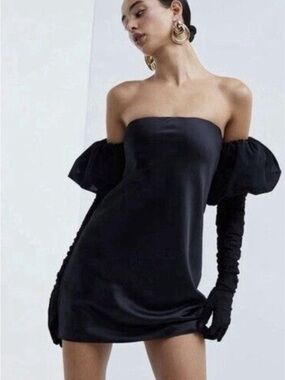 caressa mini dress For Love & Lemons Caressa Strapless Bow Mini Dress